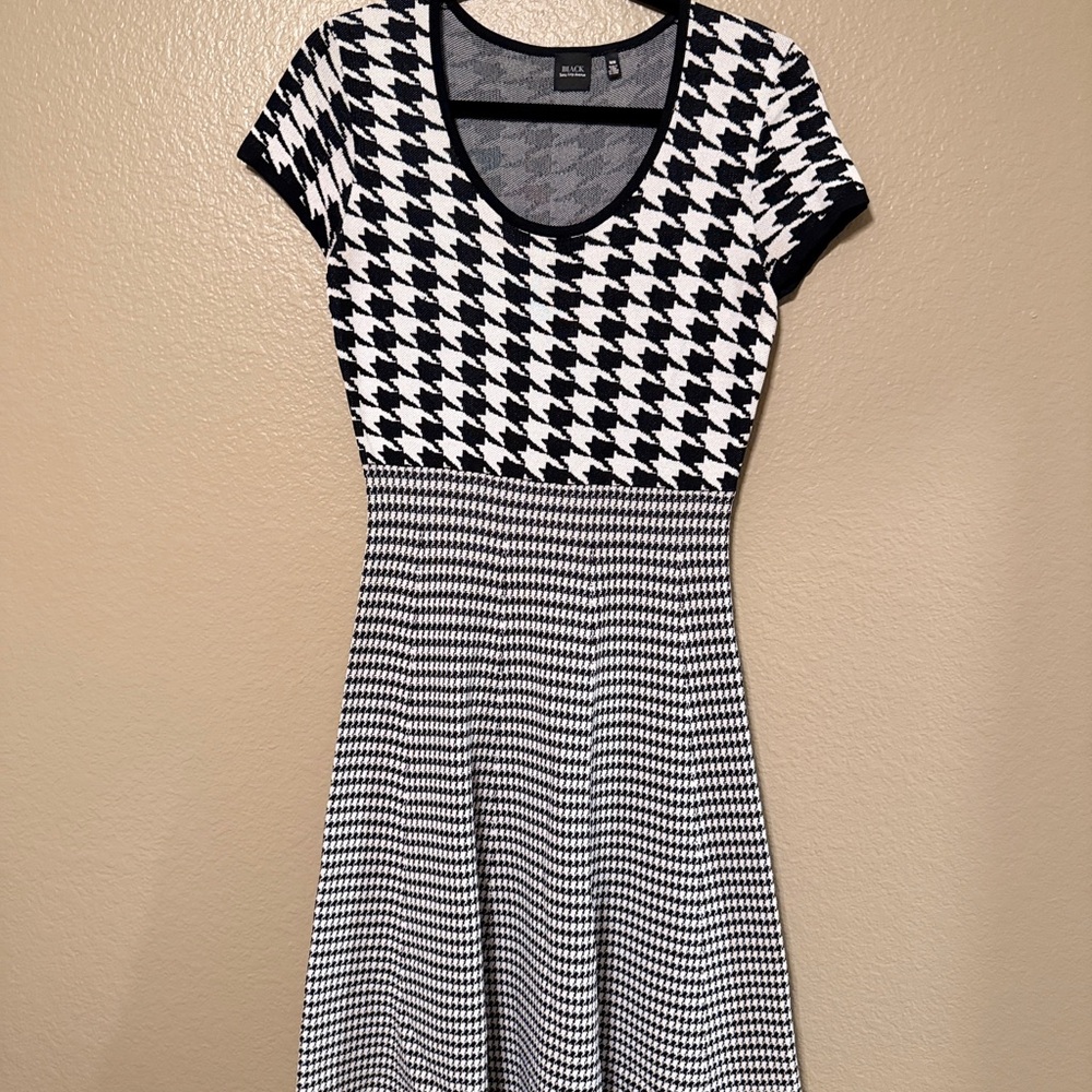 Saks Fifth Avenue BLACK Houndstooth Dress
